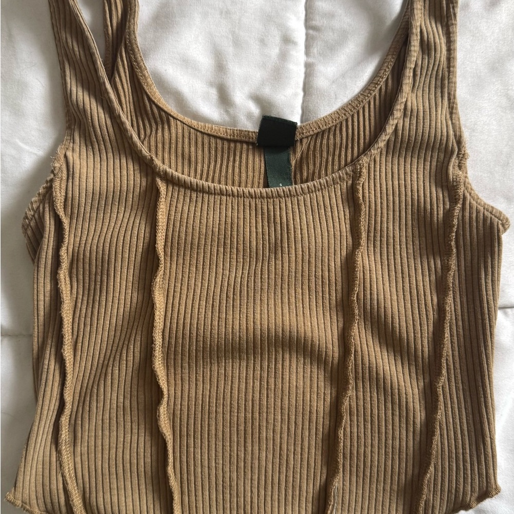 Wild Fable Ribbed Brown Tank Top - Picture 2 of 4